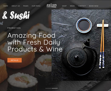 Asian & Sushi Restaurant website